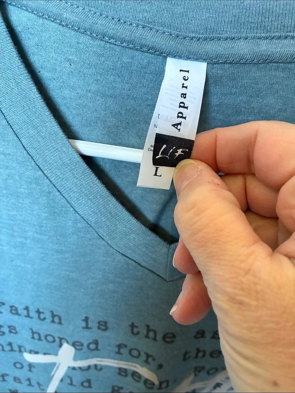 Faith Apparel Women’s V-Neck Graphic Tee - Picture 4 of 5